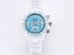 ROLEX Hologram Daytona Ceramics Case 43MM diameter Quartz Movement Light Blue Watch